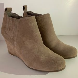 DV by Dolce Vita Suede Leather Wedge Booties.